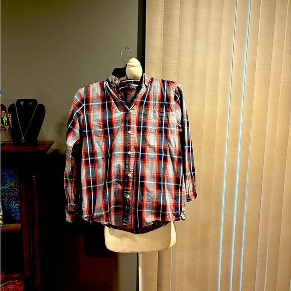 Wonder Nation Boys XL 14-16 Plaid Holiday Button-up Shirt VGUC - Picture 2 of 6